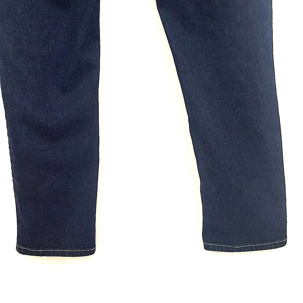 Liz Claiborne Womens Jeans Size 12 City Fit Skinny Leg Dark Blue 34x30.5 - Picture 5 of 8